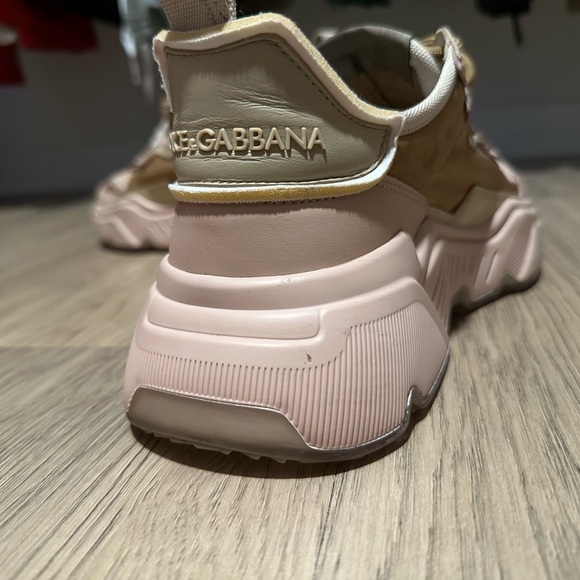 Dolce & Gabbana Daymaster Sneakers (Blush Pink, Brown, & Beige) - Picture 7 of 9